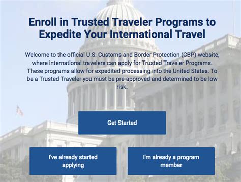 goes trusted traveler login